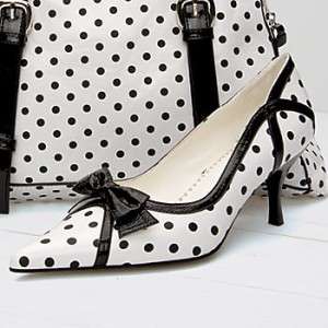 ASHRO Brand New Womens Polka Dot Roxanne Heel Shoe Size 10 M   10M 