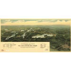  1890 map of Oconomowoc, Wisconsin