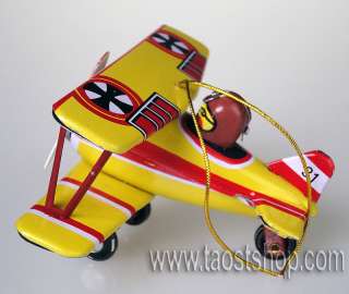 Fokker Biplane TOY ORNAMENT Vintage Repro gift TTO05  