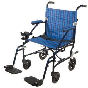 Drive Fly Lite Lightweight Transport Chair Blue