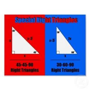  Special Right Triangles Posters