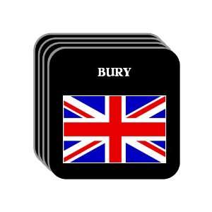 UK, England   BURY Set of 4 Mini Mousepad Coasters 