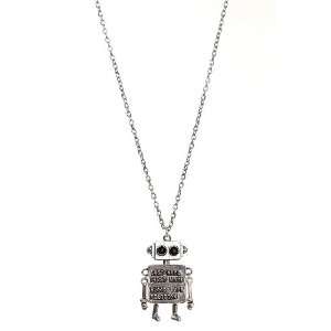  Robot ID Tag Necklace Size  One Size Jewelry