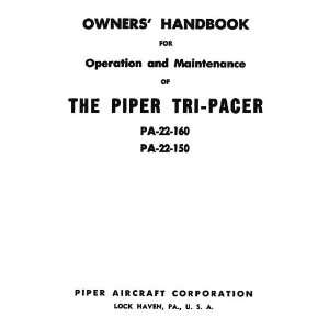  Piper Aircraft Pa 22 Tri Pacer Owners Handbook Manual 