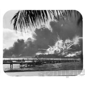  DD 373 USS Shaw Exploding at Pearl Harbor Mouse Pad 