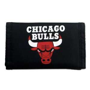 Chicago Bulls Black Nylon Tri fold Wallet Sports 