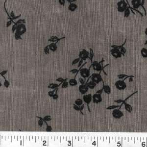  54 Wide SLINKY FLORAL SILVER FLOCKED Fabric By The Yard 