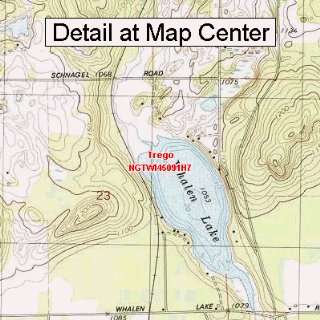  USGS Topographic Quadrangle Map   Trego, Wisconsin (Folded 