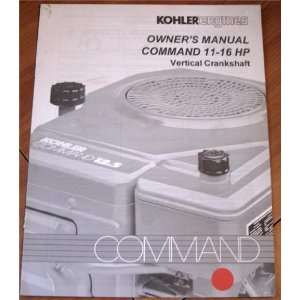   Owners Manual Command 11 16 HP Vertical Crankshaft Kohler Books