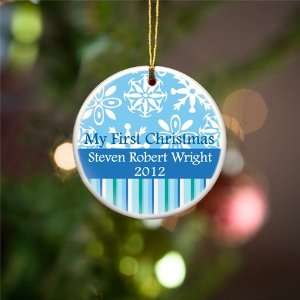  Blue Personalized My First Christmas Ornament