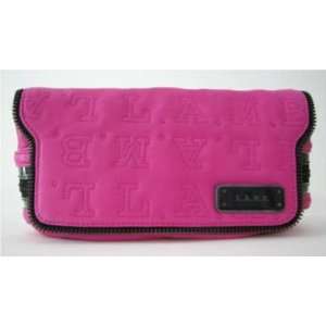   New Auth LAMB Fuschia Pink Briolette Clutch Handbag 