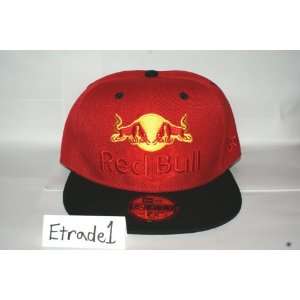  Red with Black Brim Red Bull New Era Fitted 59Fifty Hat 