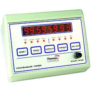 Thomas 1021 ABS Plastic Traceable Bench Timer with 8 Digit 1/2 LED 