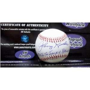  Johnny Kucks autographed Baseball inscribed Last Pitch To 