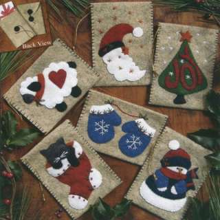 Gift Bags Felt Applique Embroidery Ornament Kit Rachels of Greenfield 