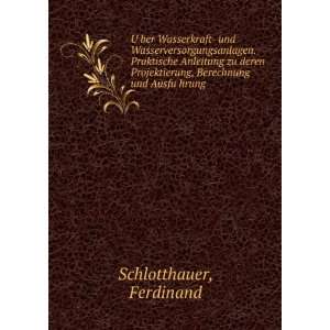   , Berechnung und AusfuÌ?hrung Ferdinand Schlotthauer Books
