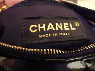   NIB 100% Authentic Chanel Black Patent Leather Shoulder Handbag  