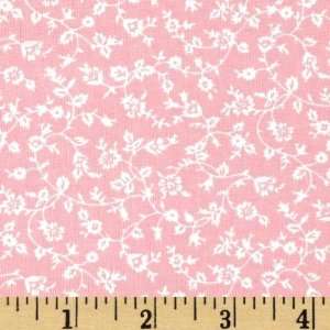  44 Wide Positively Pastel Vines Pink Fabric By The Yard 