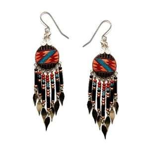  Path of the Warrior Southwest Dangle Earrings with Beads 
