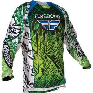  FLY RACING EVOLUTION YOUTH MX OFFROAD JERSEY GREEN LG 