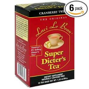Laci Le Beau Super Dieters Tea, Cranberry Twist, Tea Bags, 15 Count 