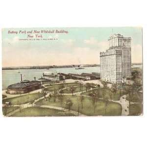   PotcardBattery ParkWhitehall Bldg New York City 1911 