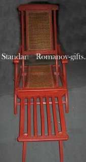 French Line ss Normandie Deck Chair with CGT Cushion  