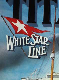 Titanic Poster New York Southampton White Star Line, Ocean Liner Ship 