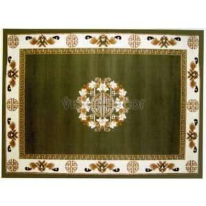  Laila De Luxe Collection Oriental Style 8x10 Sage Green 
