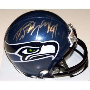  Patrick Kerney Autographed Mini Helmet   Seahawks MCS COA 