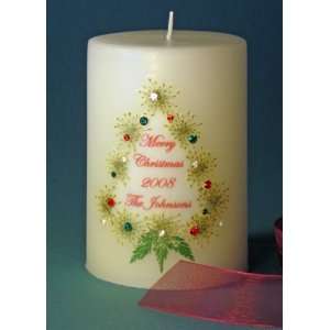  Swarovski Crystal White Christmas Tree Candle   3 x 4 