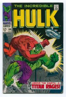 Incredible Hulk #106 Marvel Silver Age Comic Avengers  