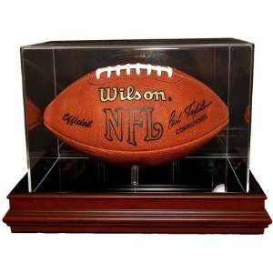 Boardroom Collection Football Display Case with Mahogany 