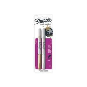 Sanford Sharpie Metallic Permanent Markers 2/pkg gold & Silver 3 Pack