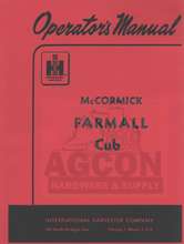 FARMALL CUB Tractor Owners Operators Manual McCORMICK  
