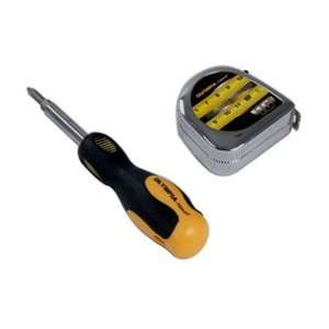  Olympia Tools 43 181 Tape Measure and 6 in 1 Screwdriver 