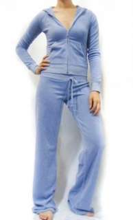 NWT Juicy Couture Blue Terry Hoodie Pant Tracksuits  