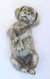 Sterling Silver Dachshund Dog Puppy Miniature Figurine  