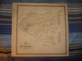 1864 ANTIQUE WEST EARL TOWNSHIP PENNSYLVANIA MAP RareNR  