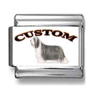  Bearded Collie Dog Custom Photo Italian Charm Jewelry