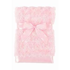 Bearington Baby Collection Plush Pink   small Swirly Snuggle Blanket