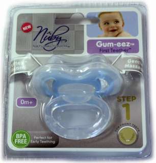 Nuby Natural Touch Gum eez First Teether/Pacifier 0+M 048526679188 