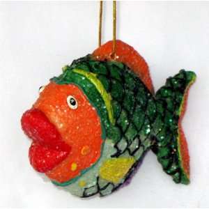  Beautiful Bright Orange Christmas Ornament Tropical Fish 