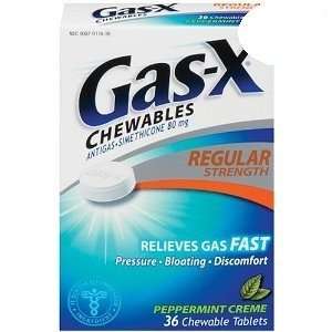  Gas X Anti Gas Chewable Tablets, Peppermint Creme, 36 