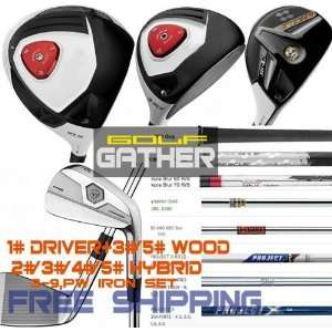  new 2011 golf club #1 #3 #5 wood+hybrid 2#3#/4#/5#+mb iron 