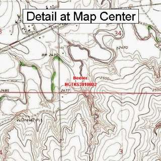  USGS Topographic Quadrangle Map   Beeler, Kansas (Folded 