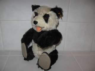 Steiff Teddy Baby Panda Bear Replica 1938 Mohair 11 inch Squeaker All 