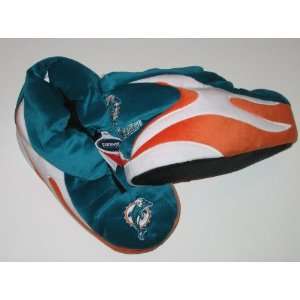  MIAMI DOLPHINS Cleat Style PLUSH SLIPPERS with Team Logo 