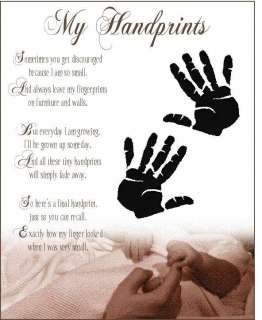Elegant Baby Handprints Scrapbook Print Wall Decor  