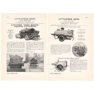 1946 Littleford Spray Master Road Roller Broom 4 Page Print Ad (50075 